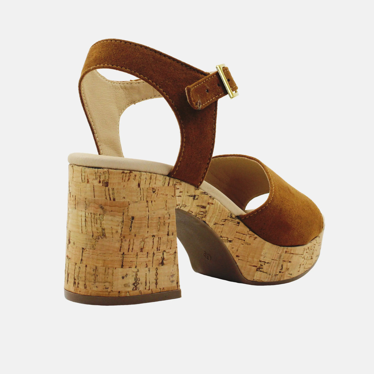 Sandalia tacon plataforma zea de sintético para mujer - Miel