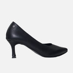 Tacones inara de cuero para mujer - Negro