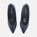 Tacones inara de cuero para mujer - Azul