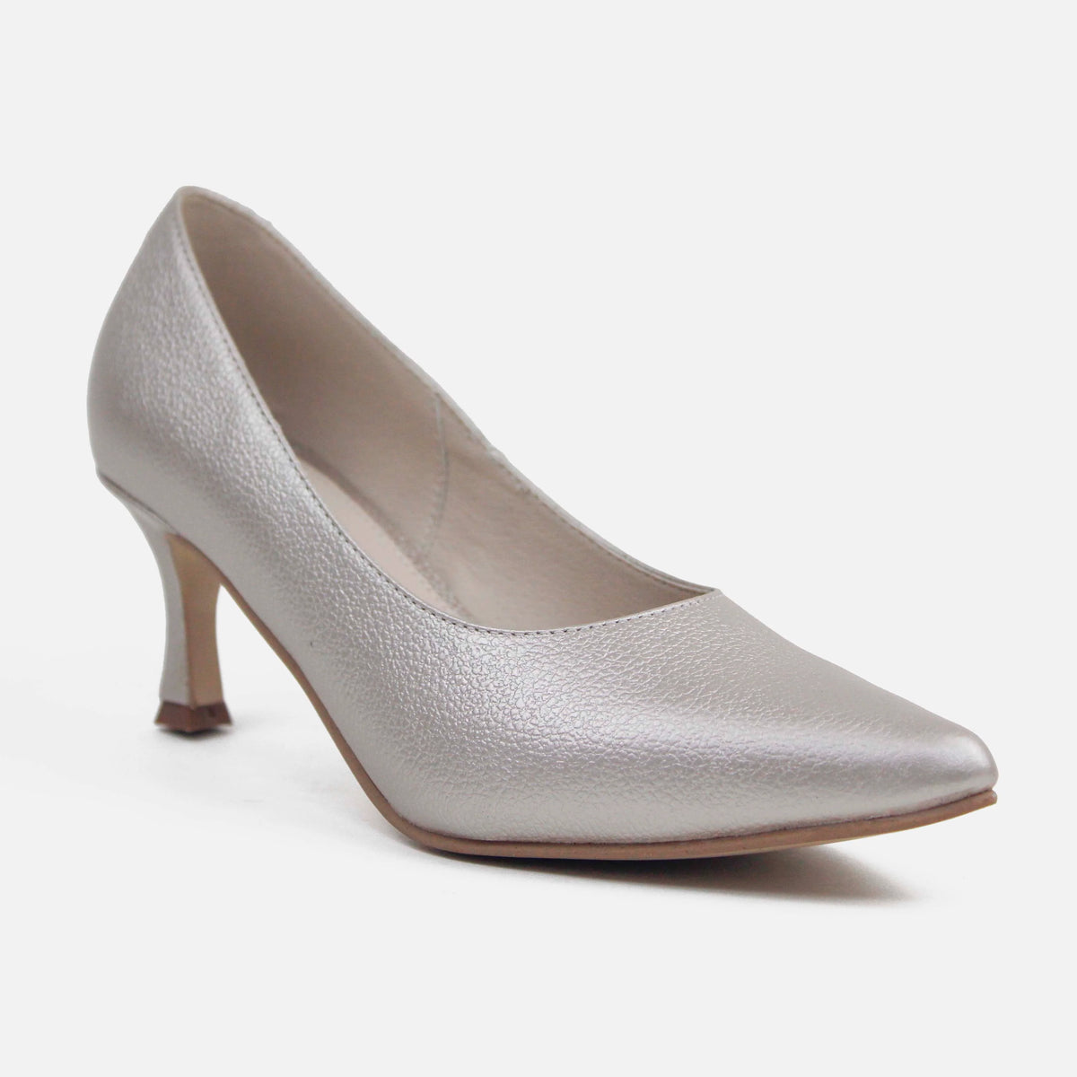 Tacones inara de cuero para mujer - Oro