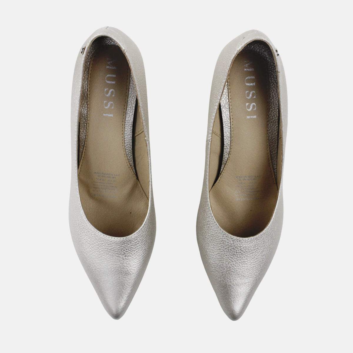 Tacones inara de cuero para mujer - Oro