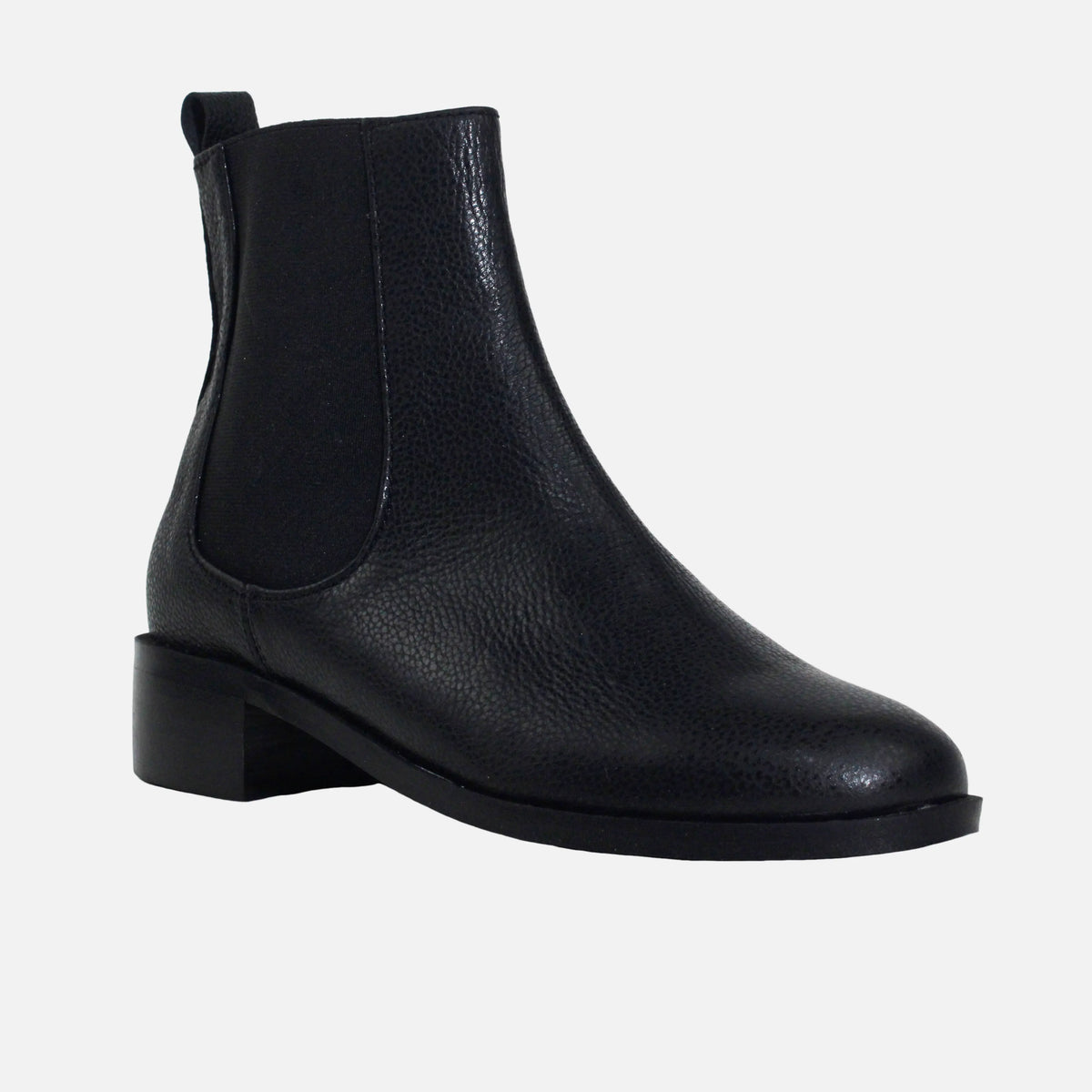 Botin plano anahí de cuero para mujer - Negro