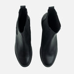 Botin plano anahí de cuero para mujer - Negro