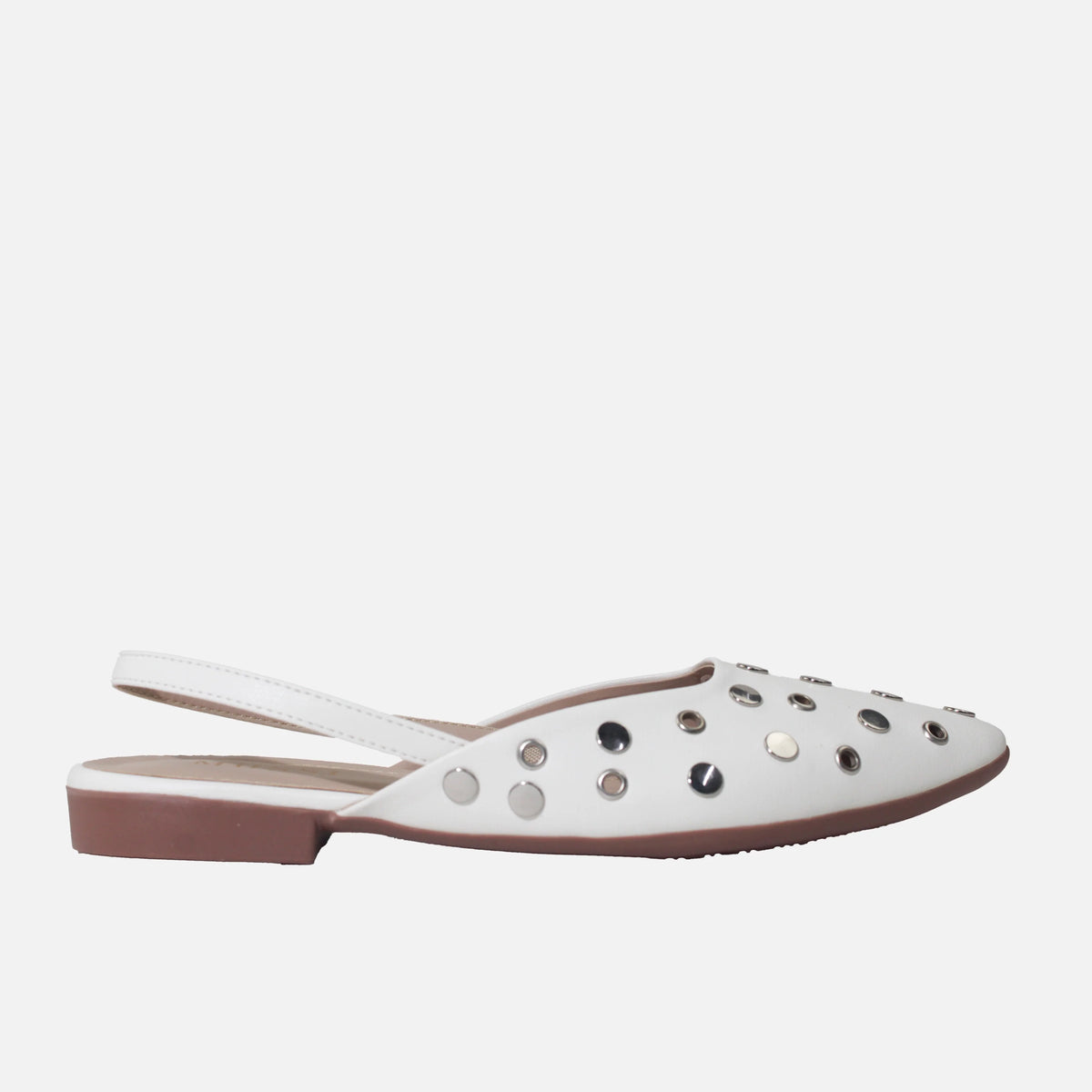 Baleta destalonada zinia de sintético para mujer - Hueso