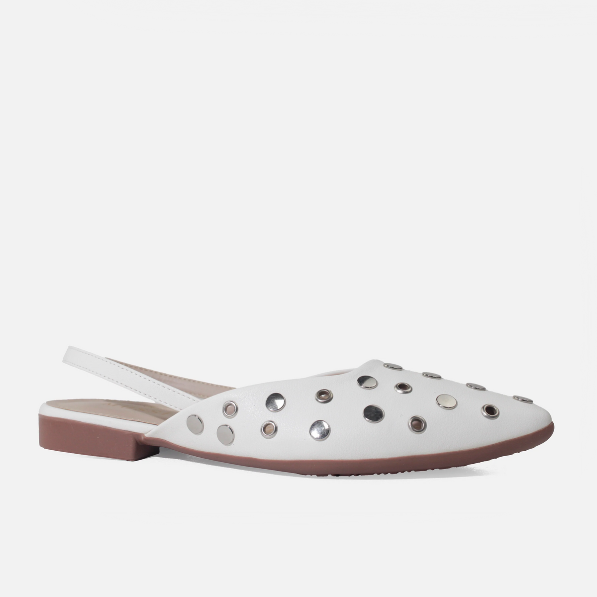 Baleta destalonada zinia de sintético para mujer - Hueso