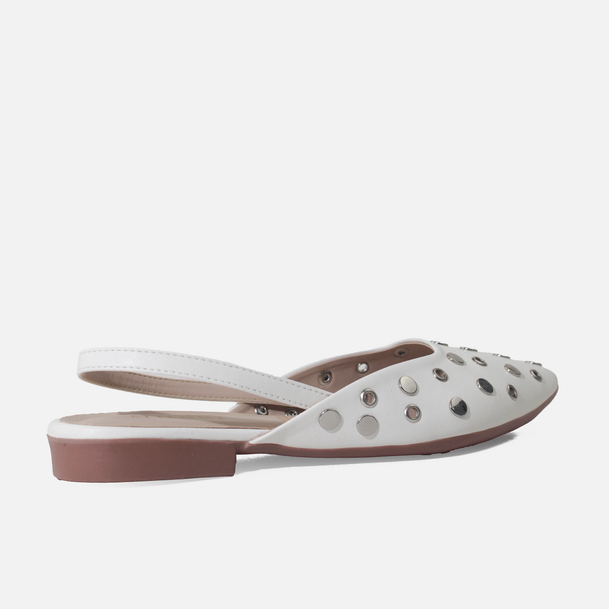 Baleta destalonada zinia de sintético para mujer - Hueso