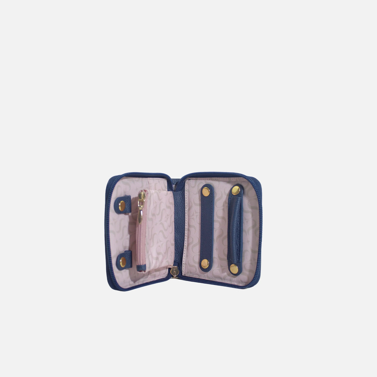 Joyero aline de cuero para mujer - Azul