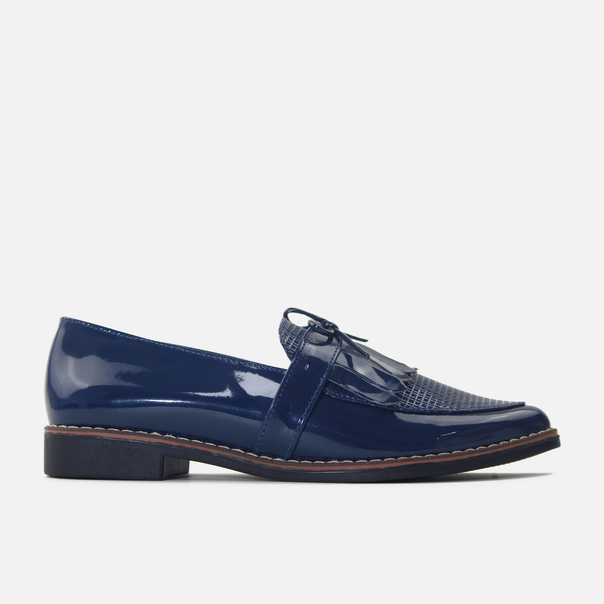 Mocasin plano keyla de sintético para mujer - Azul