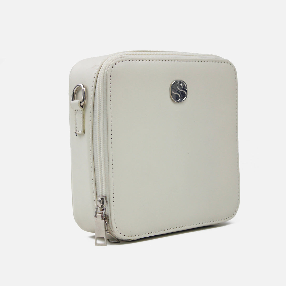 Bolso manos libres lia de cuero para mujer - Hueso