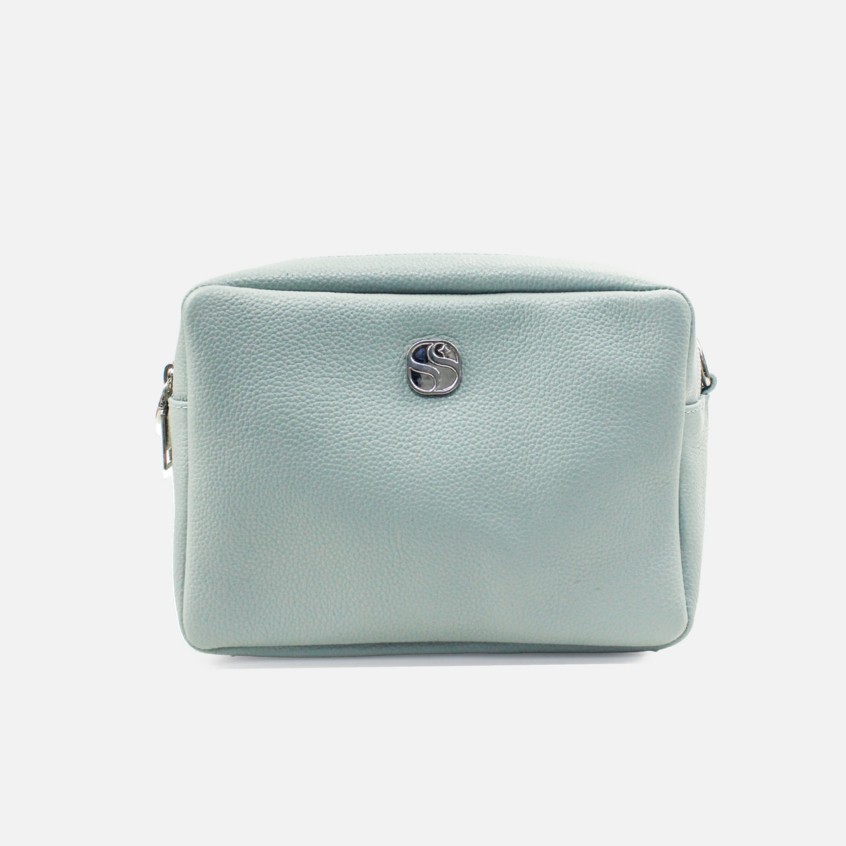 Bolso manos libres esme de cuero para mujer - Celeste