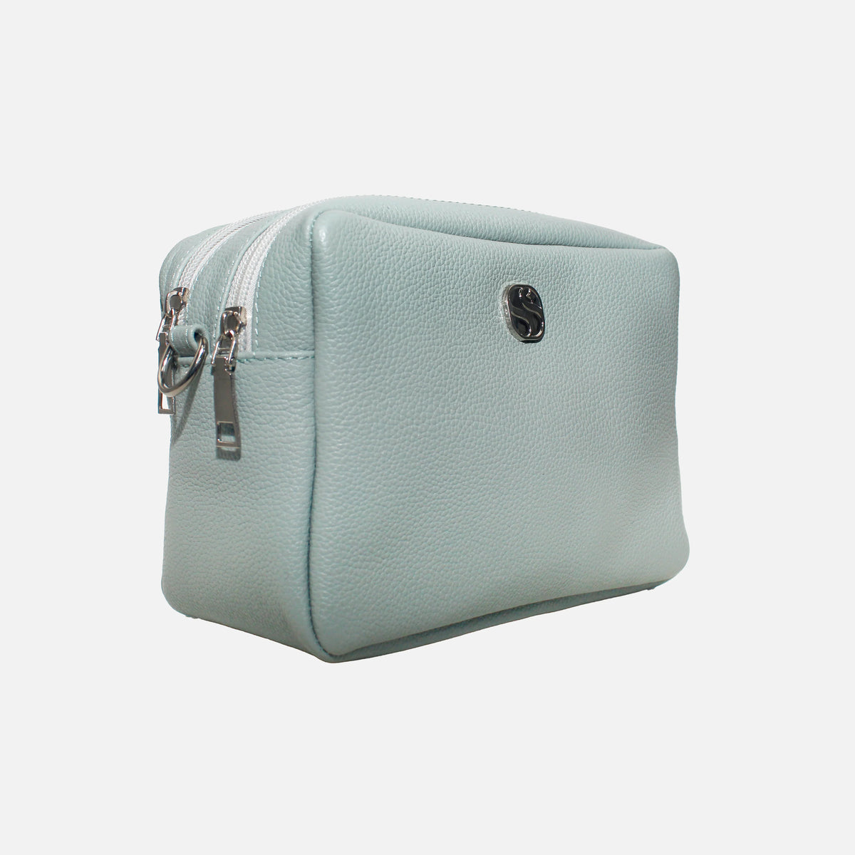 Bolso manos libres esme de cuero para mujer - Celeste