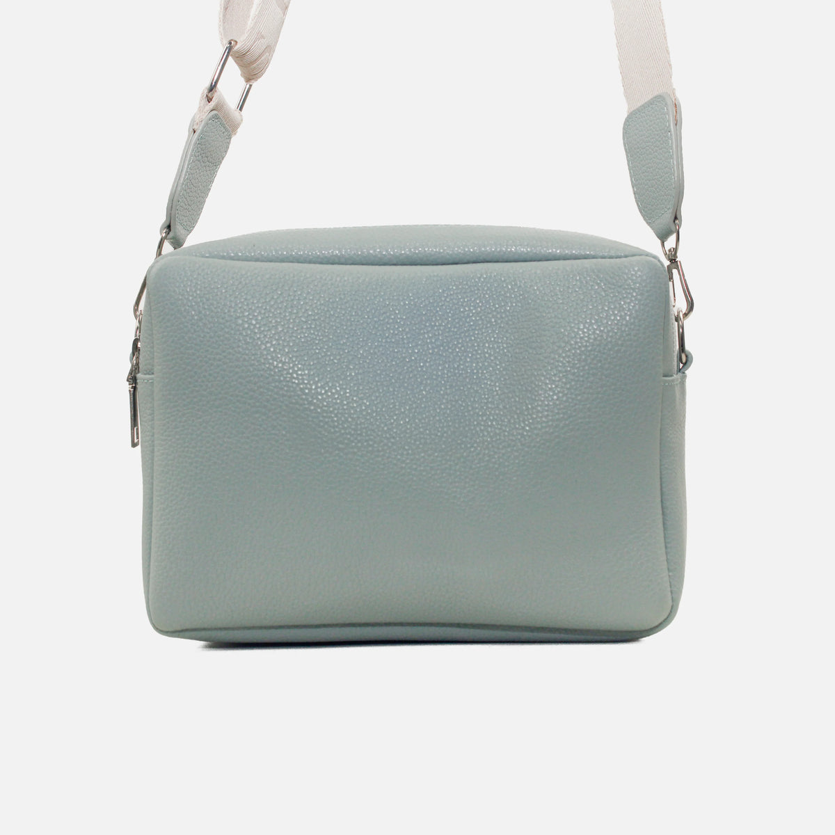 Bolso manos libres esme de cuero para mujer - Celeste