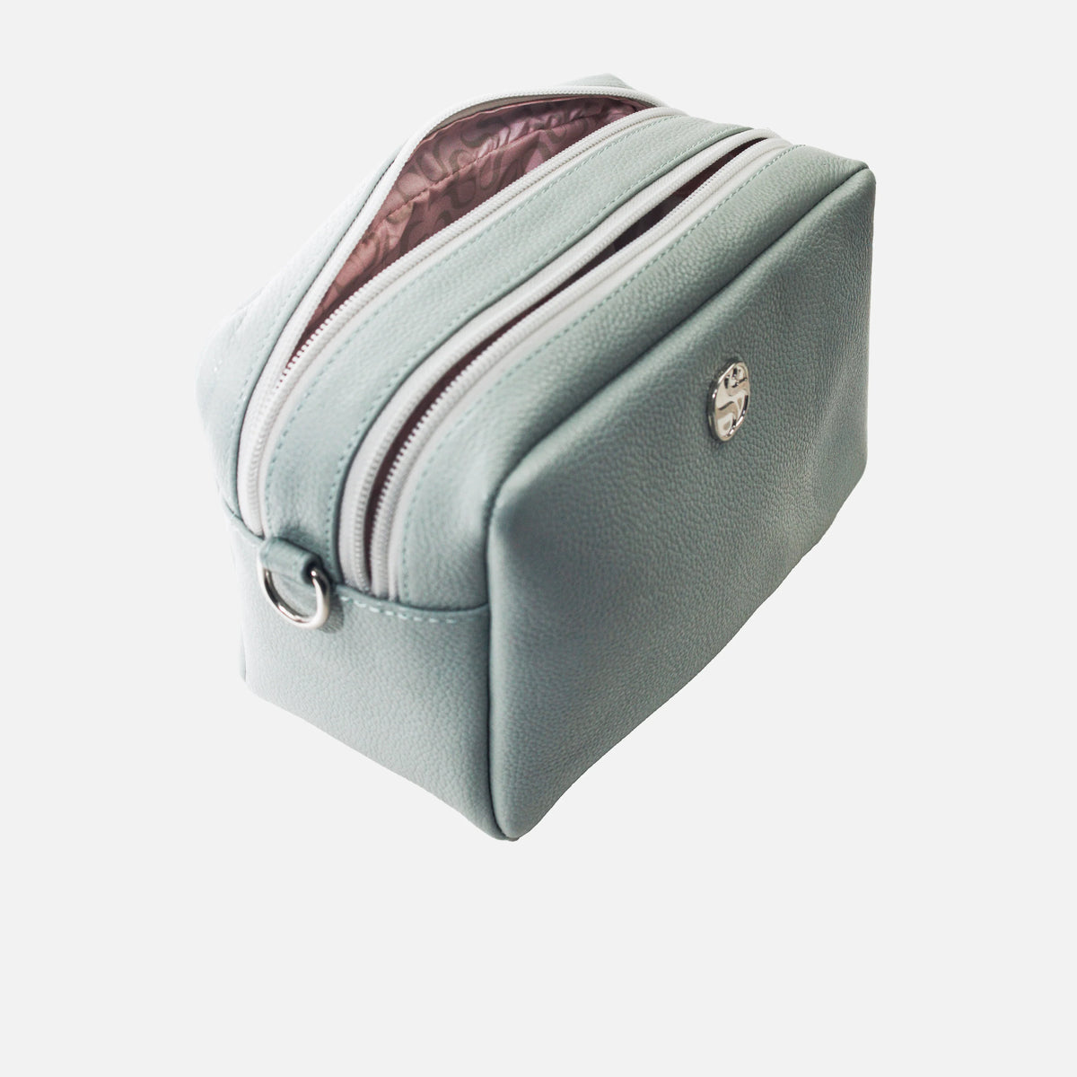 Bolso manos libres esme de cuero para mujer - Celeste