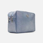 Bolso manos libres esme de cuero para mujer - Plateado