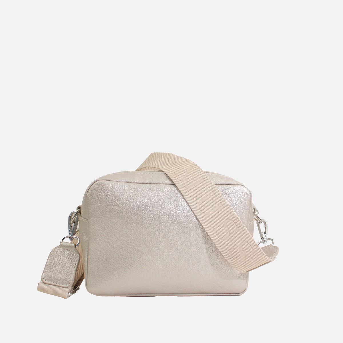 Bolso manos libres esme de cuero para mujer - Oro