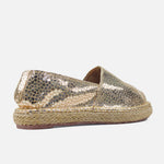 Espadrilla zahira de cuero para mujer - Oro