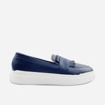 Mocasin plataforma gema de sintético para mujer - Azul