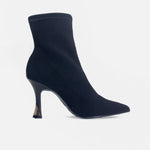 Botin tacon marea de textil para mujer - Negro