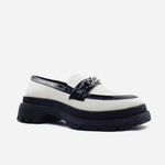 Mocasin tractorado flavia de sintético para mujer - Blanco