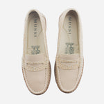 Mocasin tractorado lia de cuero para mujer - Taupe