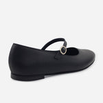 Baleta plana floral de sintético para mujer - Negro