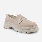 Mocasin tractorado mari de sintético para mujer - Nude