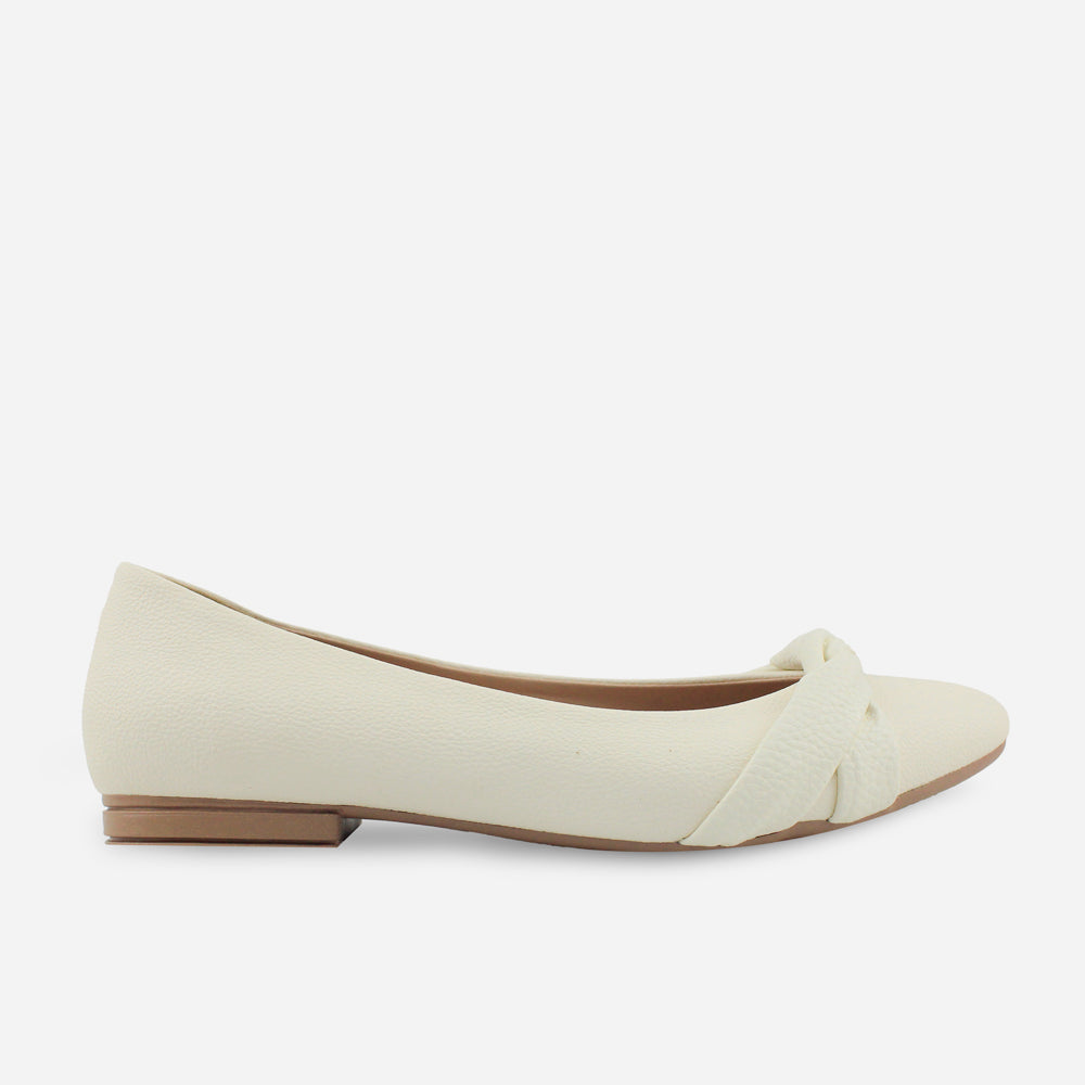 Baleta plana alegria de sintético para mujer - Hueso