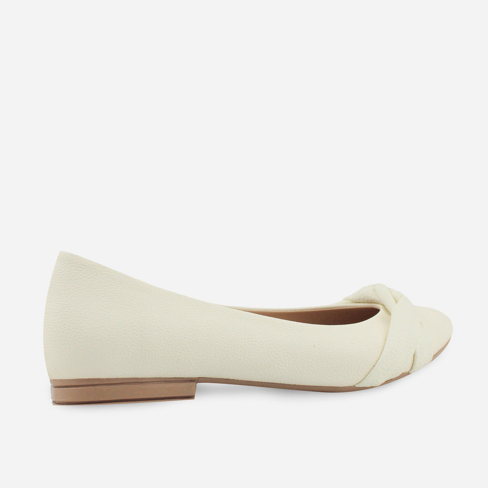 Baleta plana alegria de sintético para mujer - Hueso