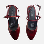 Baleta destalonada very de cuero para mujer - Vino