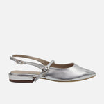 Baleta destalonada very de sintético para mujer - Plateado