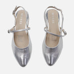 Baleta destalonada very de sintético para mujer - Plateado