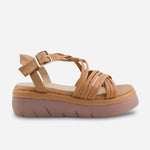 Sandalia chunky lov de sintético para mujer - Almendra