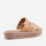 Sandalia flatform diera de sintético para mujer - Almendra