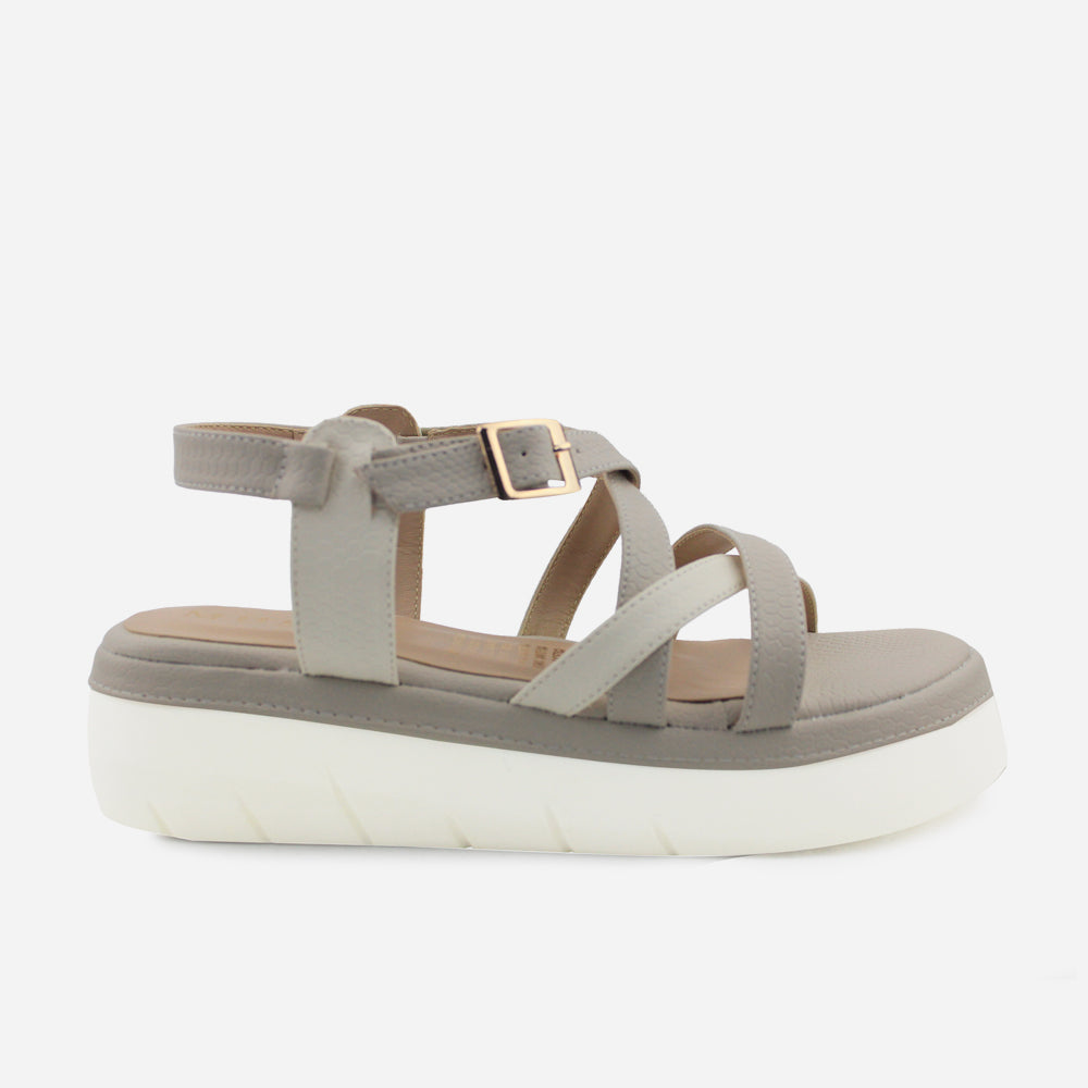 Sandalia chunky perla de sintético para mujer - Gris