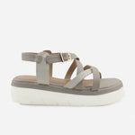 Sandalia chunky perla de sintético para mujer - Gris