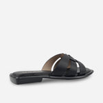 Sandalia plana susana de sintético para mujer - Negro