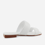 Sandalia plana marcel de sintético para mujer - Blanco