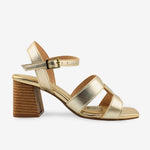 Sandalia tacon marise de sintético para mujer - Oro