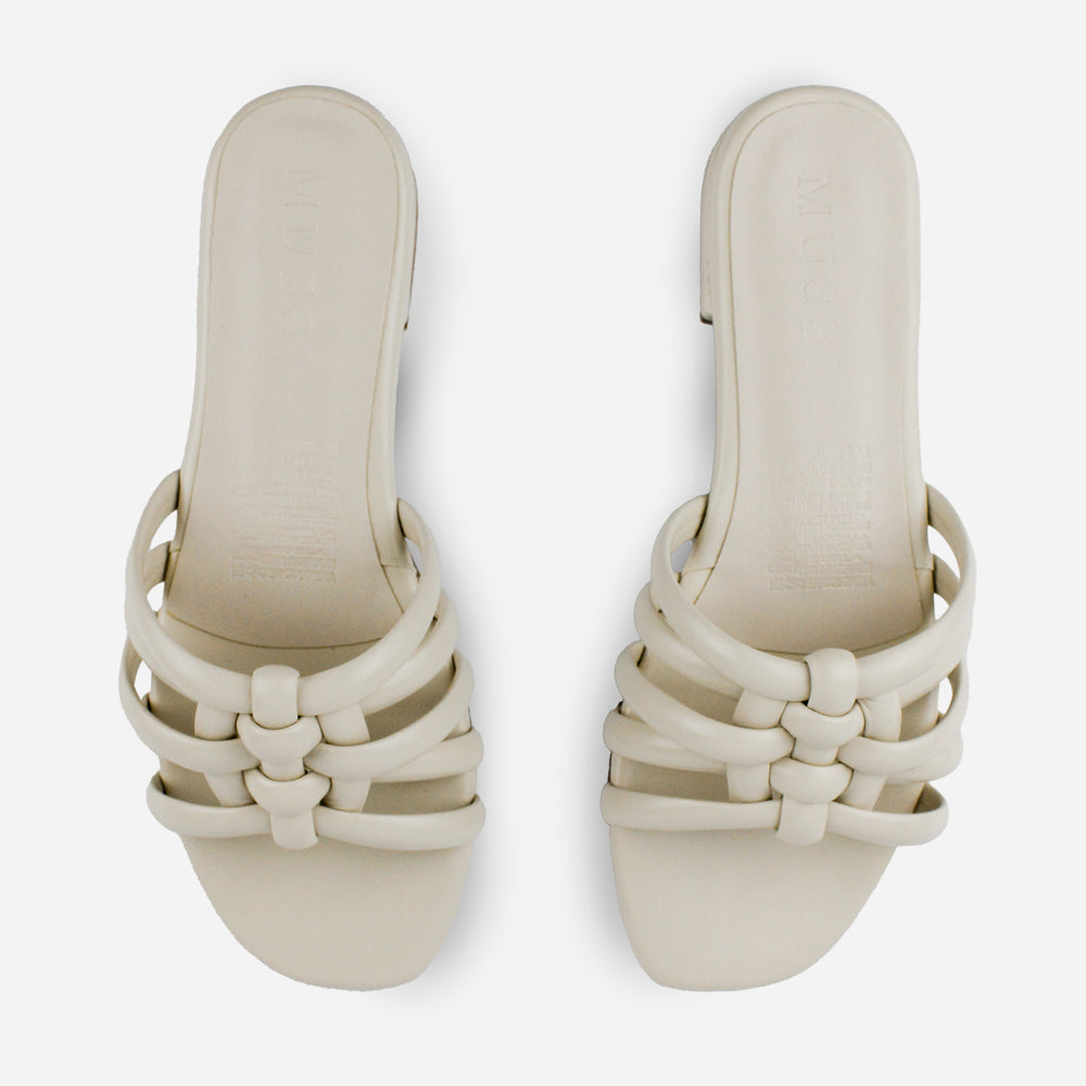 Sandalia plana sydney de sintético para mujer - Beige