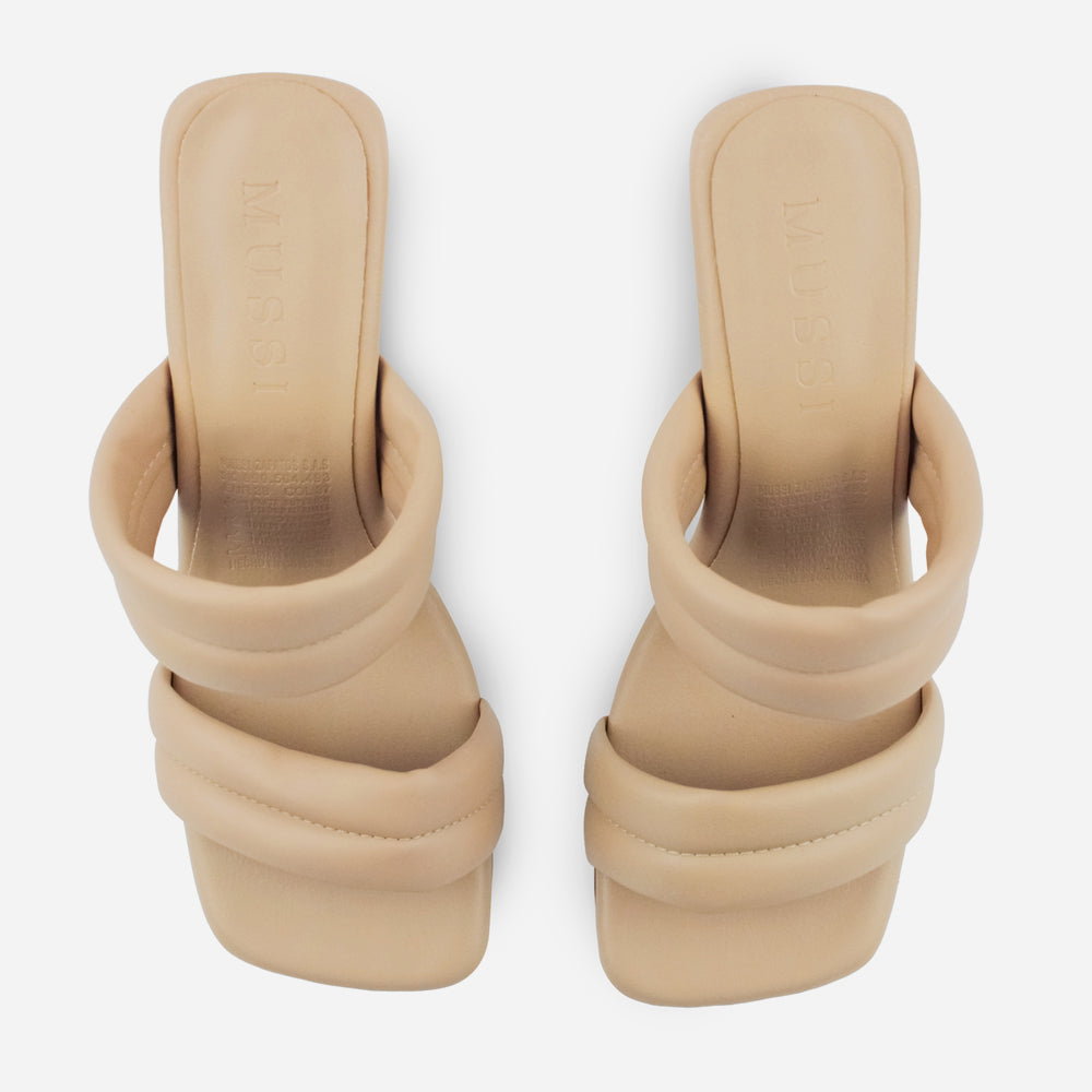 Sandalia plataforma cacao de sintético para mujer - Beige