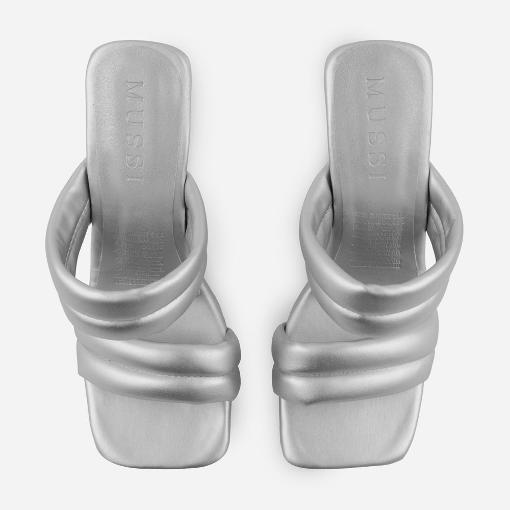 Sandalia plataforma cacao de sintético para mujer - Plata