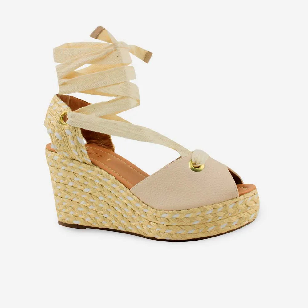 Sandalia plataforma piera de sintético para mujer - Taupe