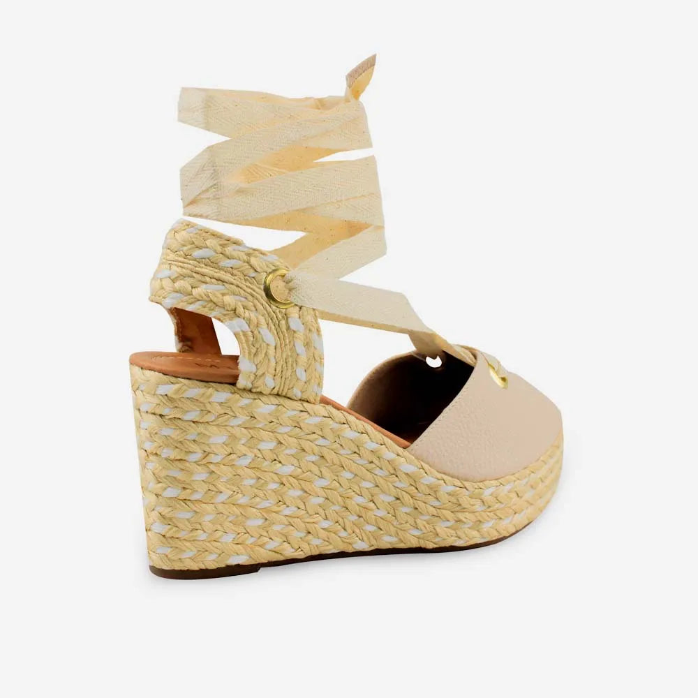 Sandalia plataforma piera de sintético para mujer - Taupe