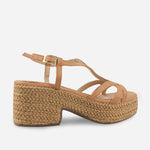 Sandalia plataforma tullia de sintético para mujer - Beige