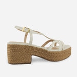 Sandalia plataforma tullia de sintético para mujer - Hueso