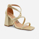 Sandalia tacon silvestre de sintético para mujer - Champaña