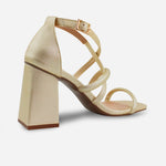 Sandalia tacon silvestre de sintético para mujer - Champaña