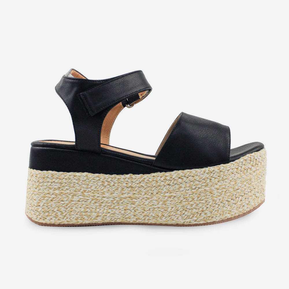 Sandalia plataforma marie de sintético para mujer - Negro