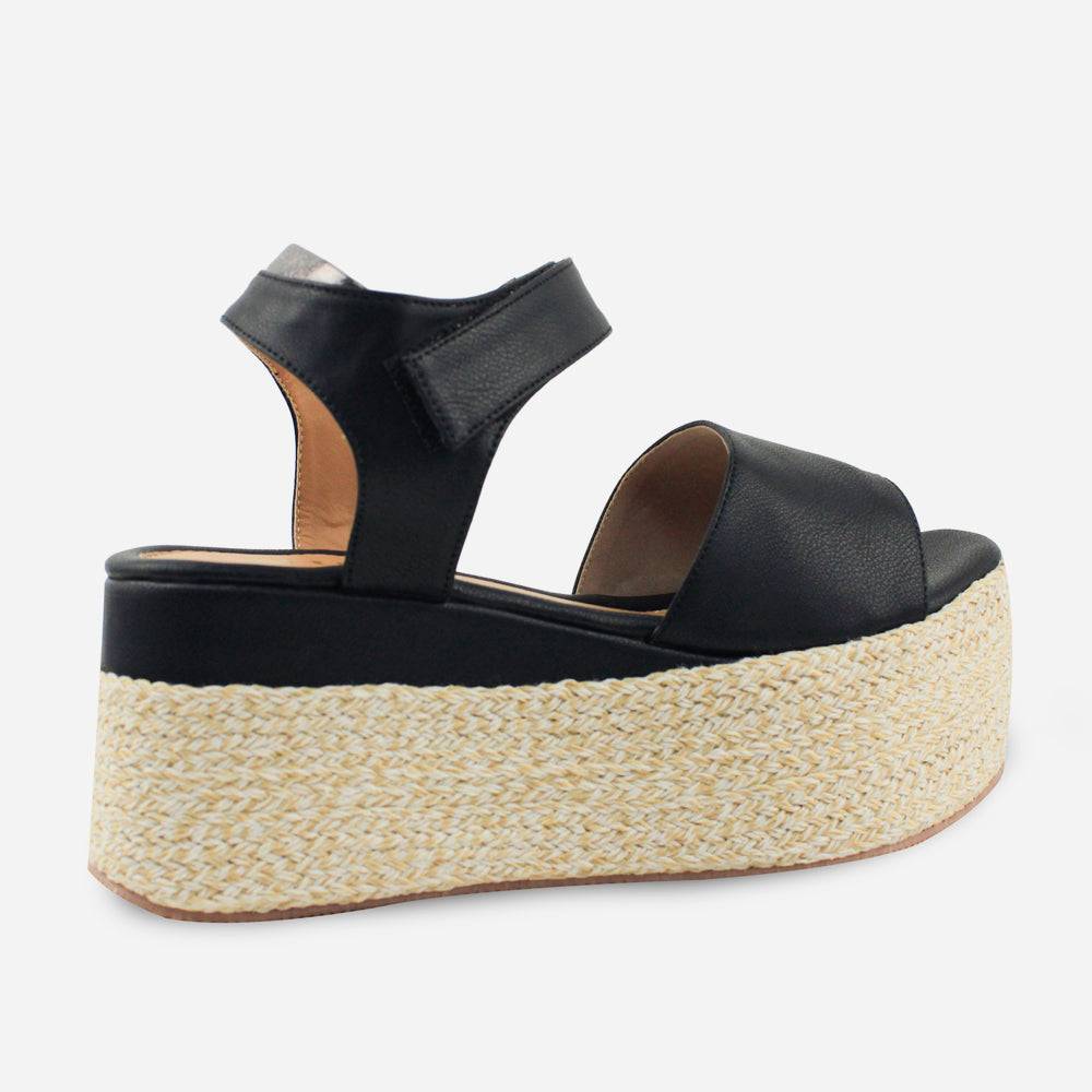 Sandalia plataforma marie de sintético para mujer - Negro