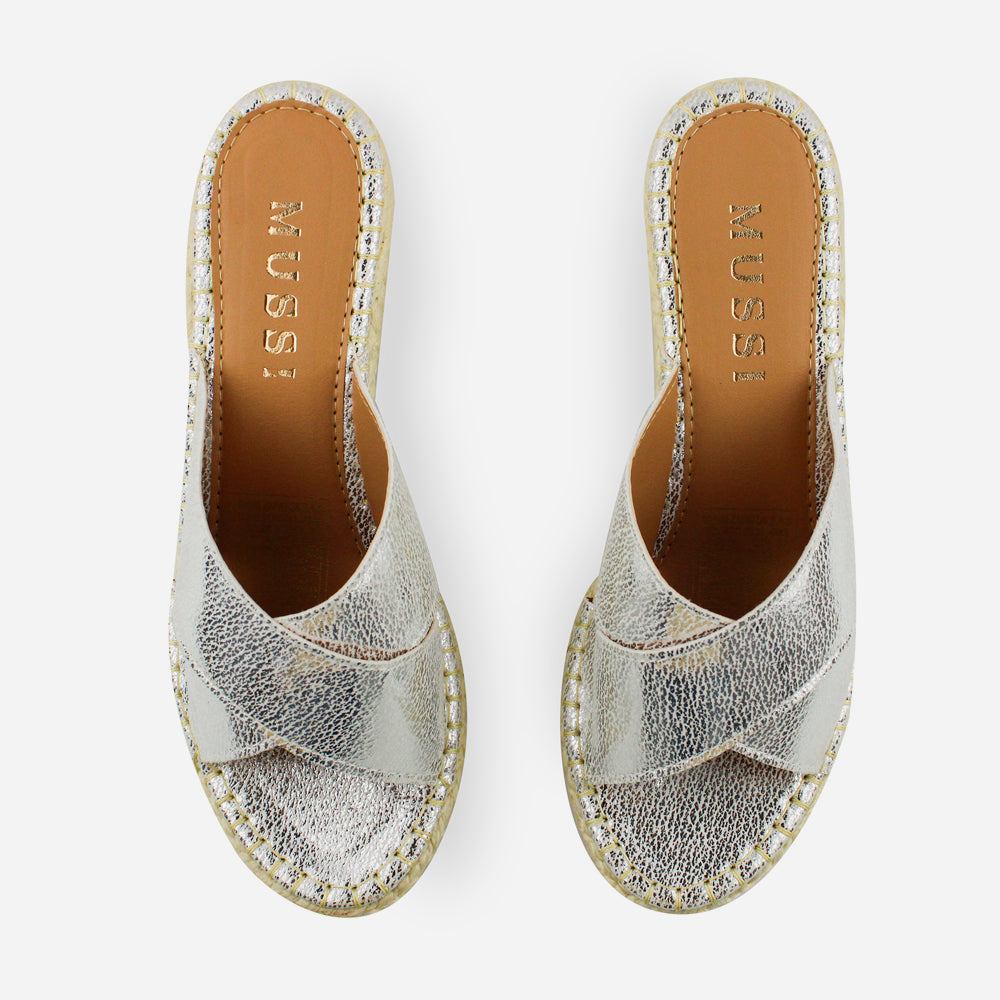 Sandalia plataforma madelaine de sintético para mujer - Plata